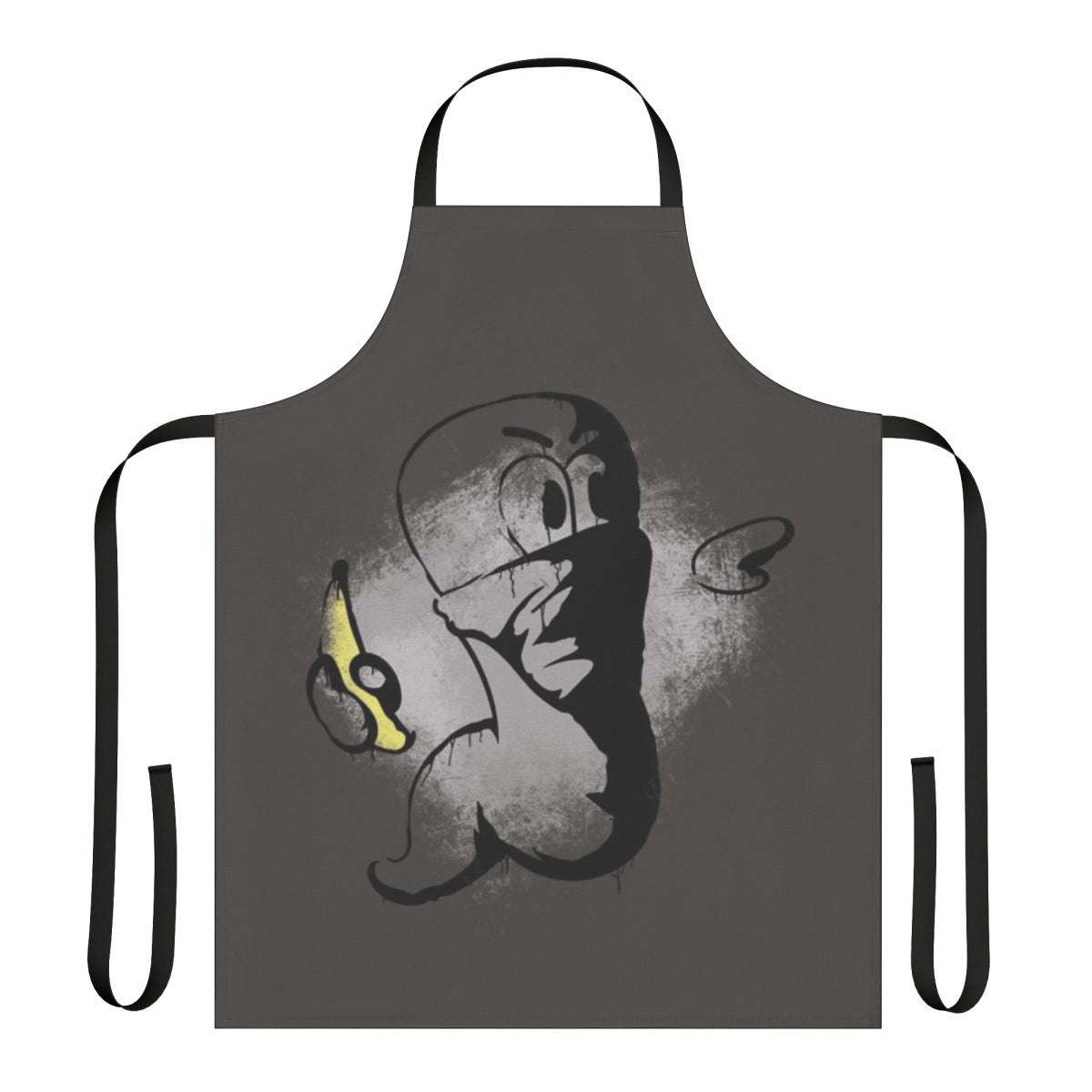 Worms Armageddon inspired apron featuring a banana bomb design