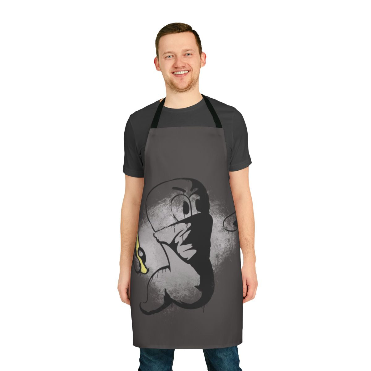 Worms Armageddon inspired apron featuring a banana bomb design