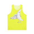 Banana superhero graphic on a unisex tank top