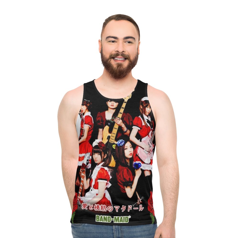 Band Maid Unisex Red Flower Tank Top