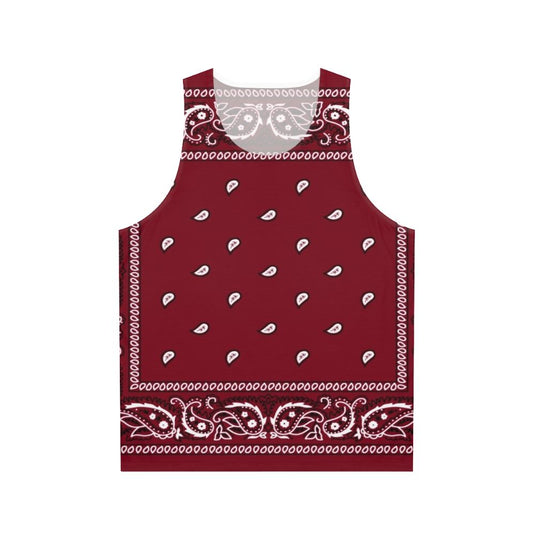 Bandana Burgundy Unisex Tank Top