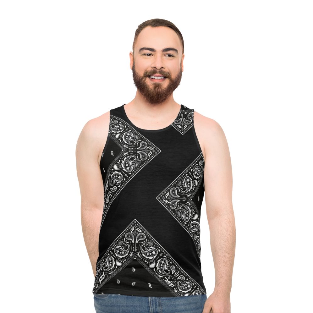 Bandana Paisley Graphic Unisex Tank Top