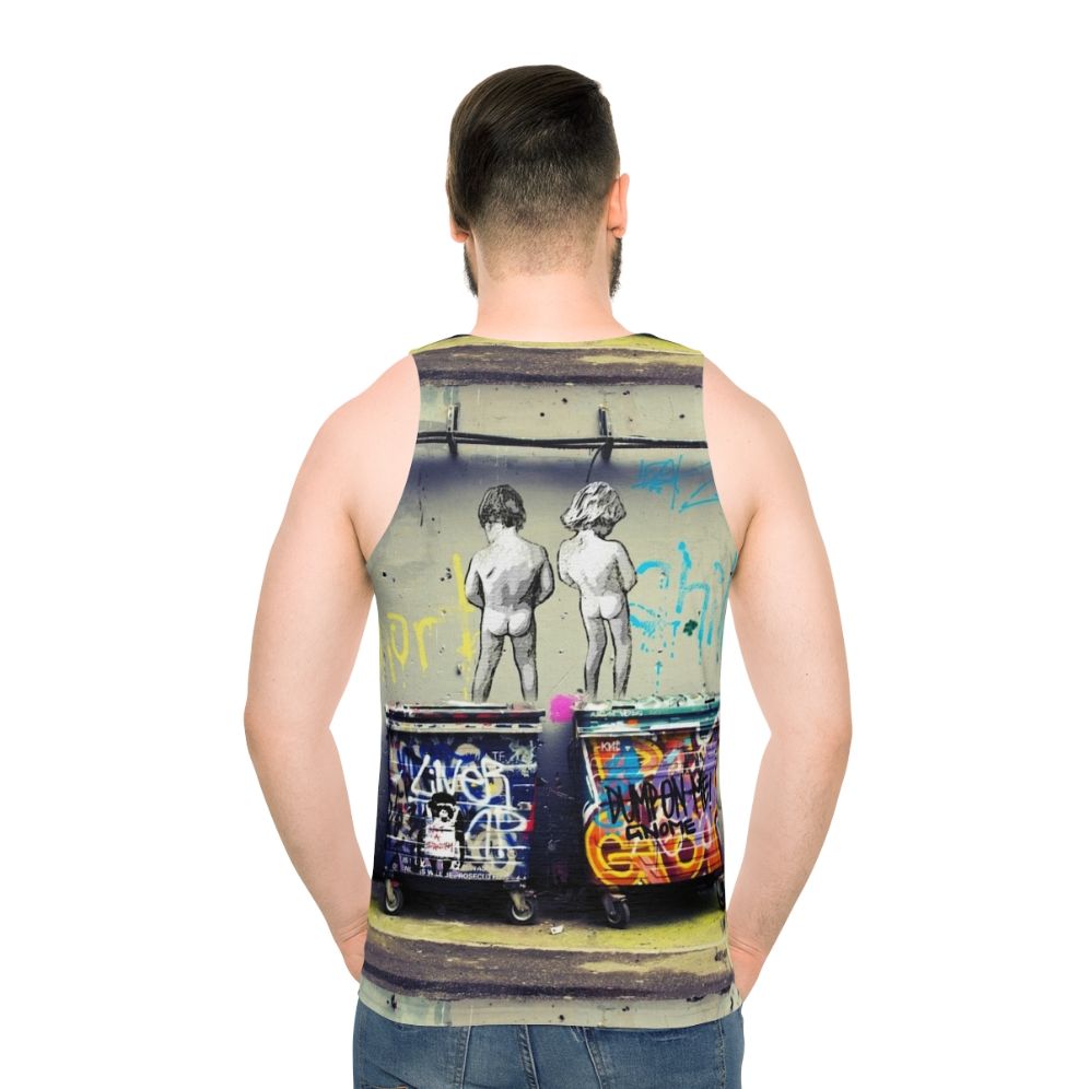 Banksy inspired "Chill The Duck Out" unisex tank top