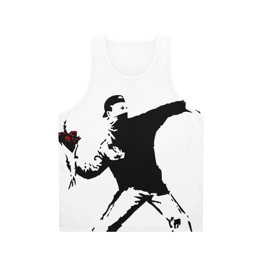 Banksy Flower Thrower Unisex Tank Top