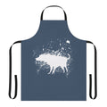 Banksy-inspired graffiti dog apron with stencil design