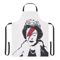 Banksy-inspired apron featuring the iconic "God Save the Queen" design