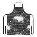 Banksy-inspired graffiti style apron with a splash dog graphic