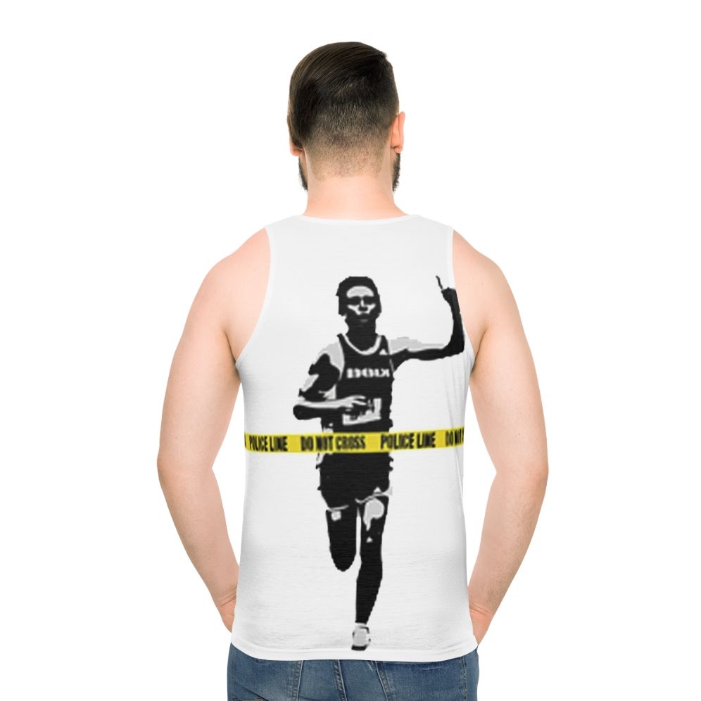 Banksy Marathon Runner Police Line Unisex Tank Top