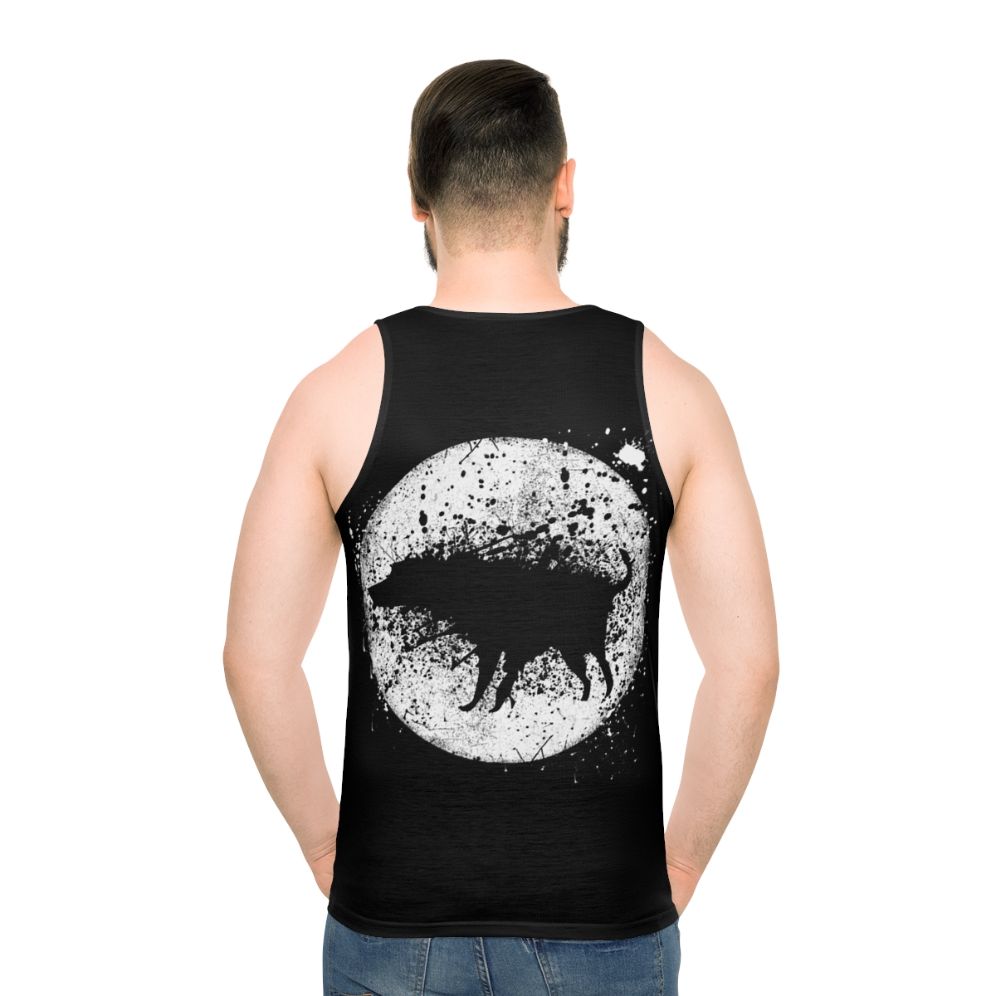 Banksy Splash Dog and Moon Unisex Tank Top