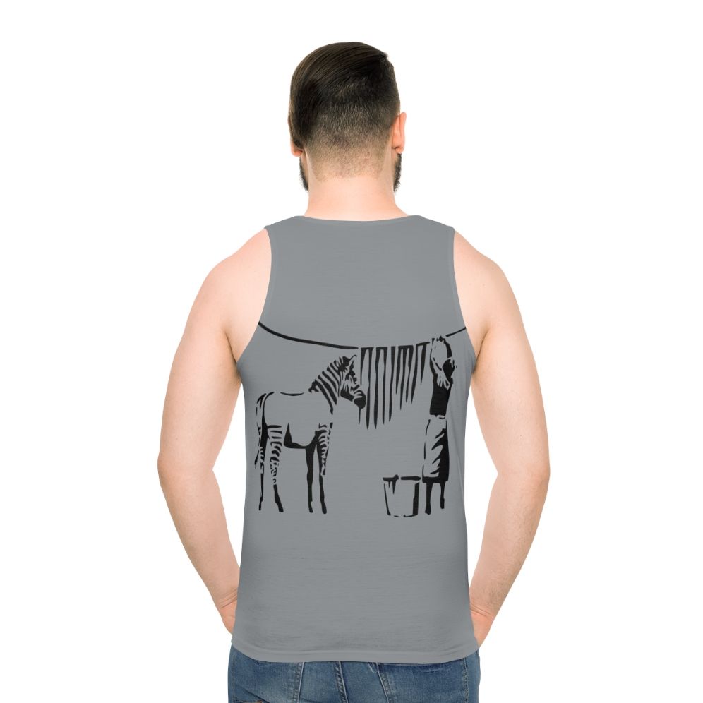 Banksy Zebra Print Unisex Tank Top
