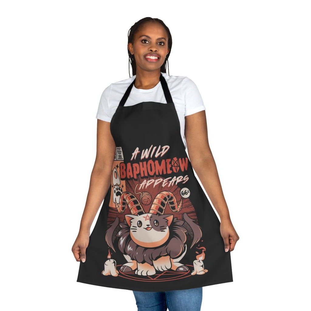 Baphomeow Cat Apron - Goth and Occult Inspired Kitchen Accessory