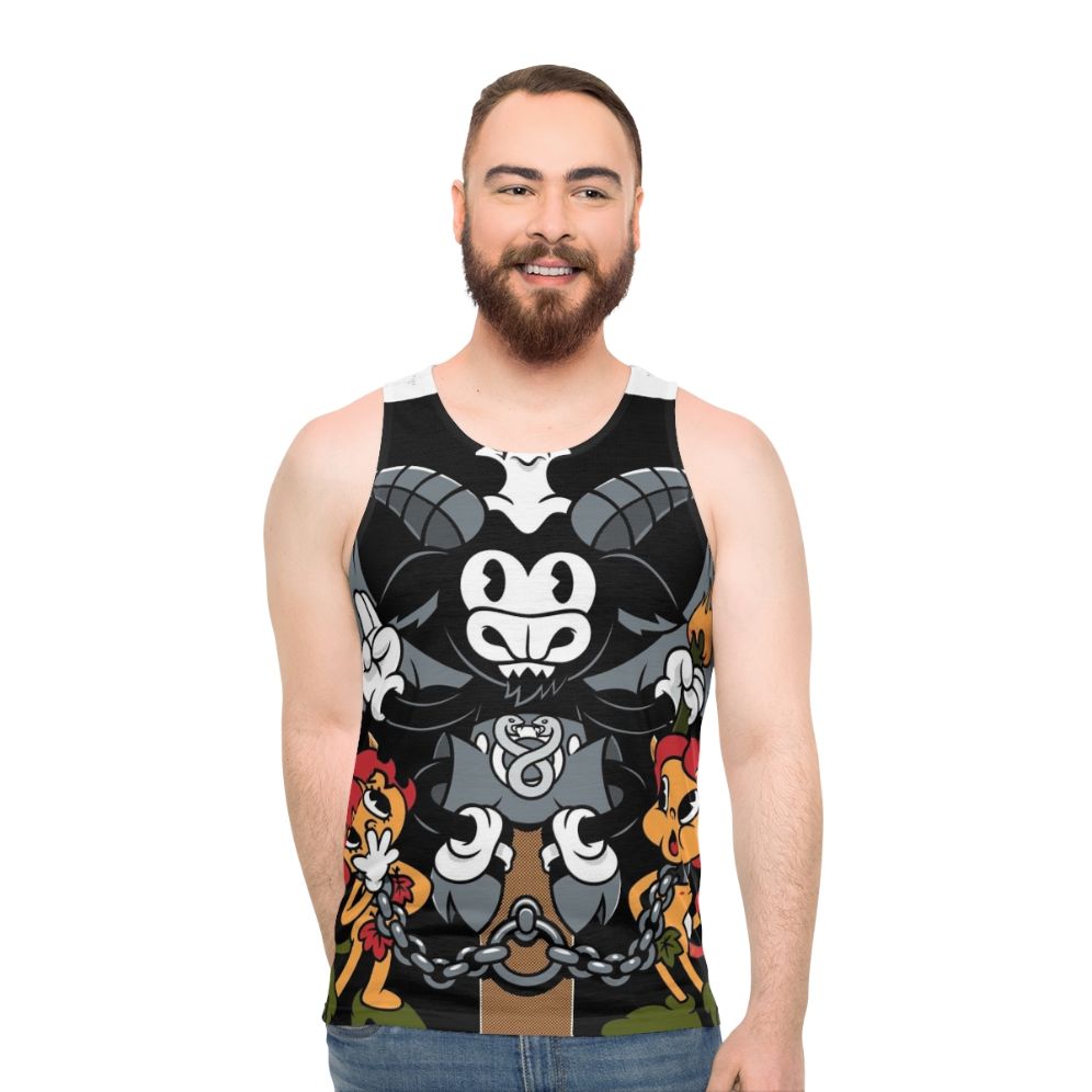 Baphomet tarot card gothic occult tank top