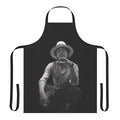 Apron featuring a young Barack Obama smoking, with presidential and political themes.