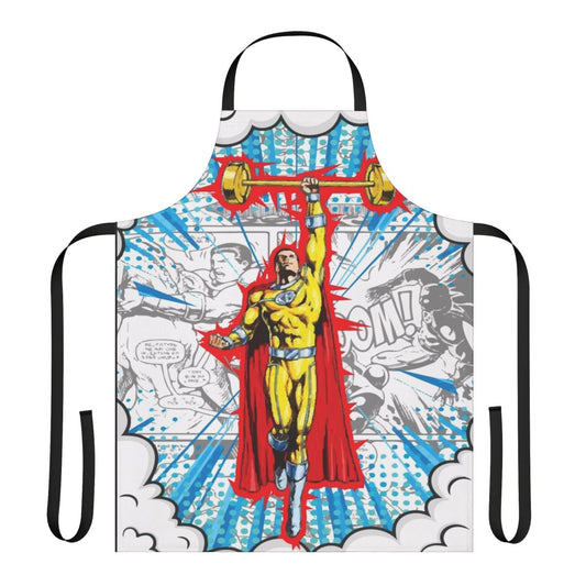 Barbell Gym Superhero Muscle Apron - Stylish Cooking Apron for Fitness Enthusiasts