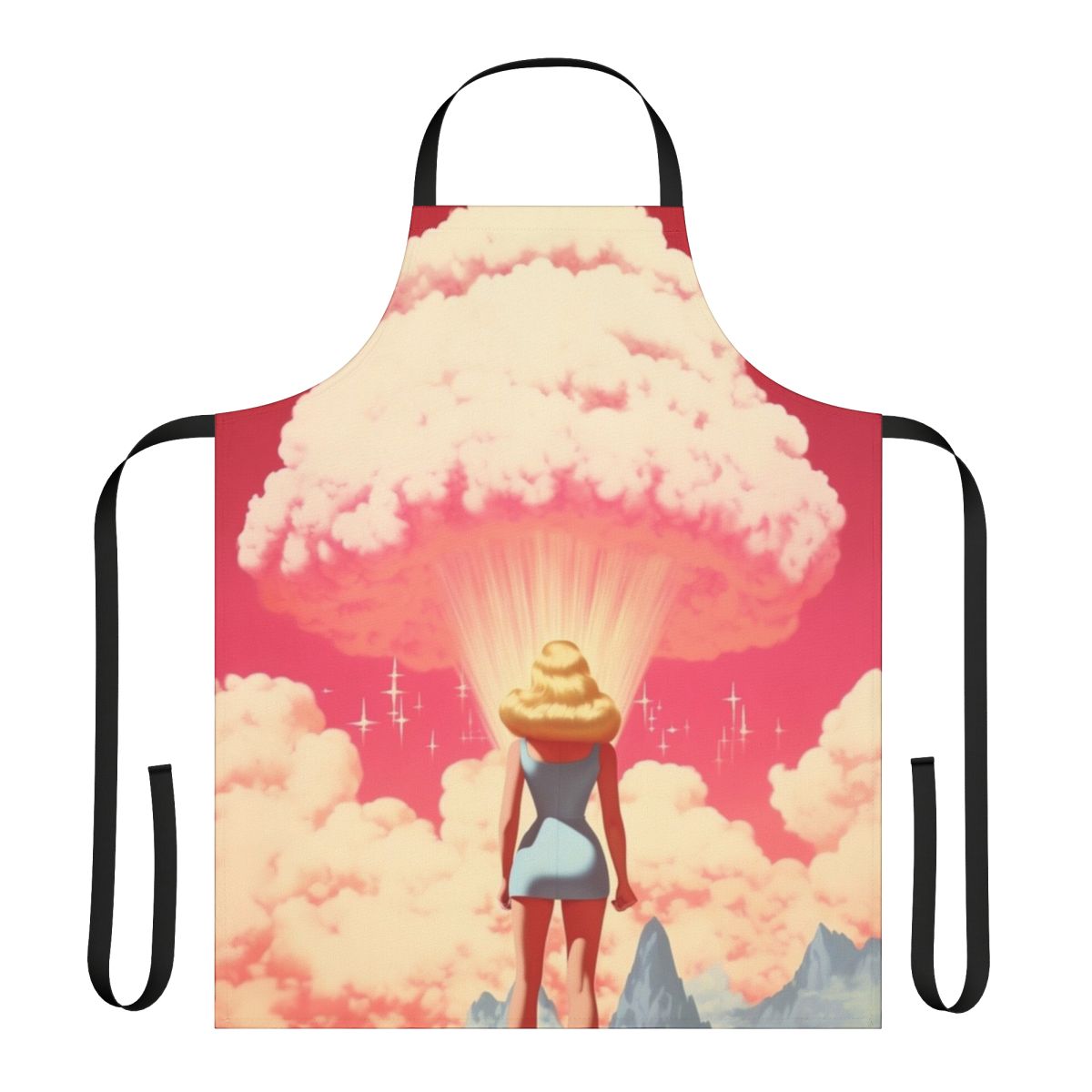 Barbenheimer Parody Apron with Retro Movie Inspired Design