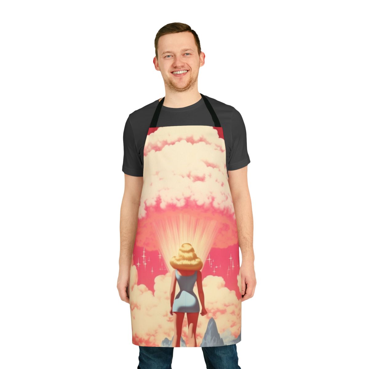 Barbenheimer Parody Apron with Retro Movie Inspired Design