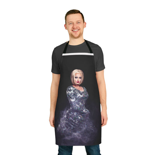 Colorful, Barbie-inspired drag queen style barbecue apron