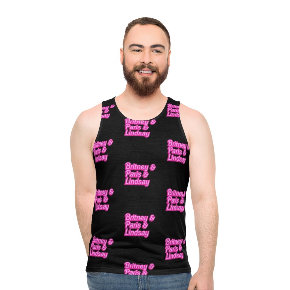 Barbie-inspired unisex tank top in pastel pink