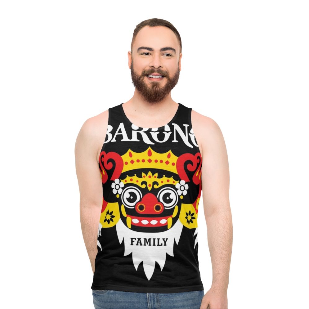 Barong digital art style unisex tank top