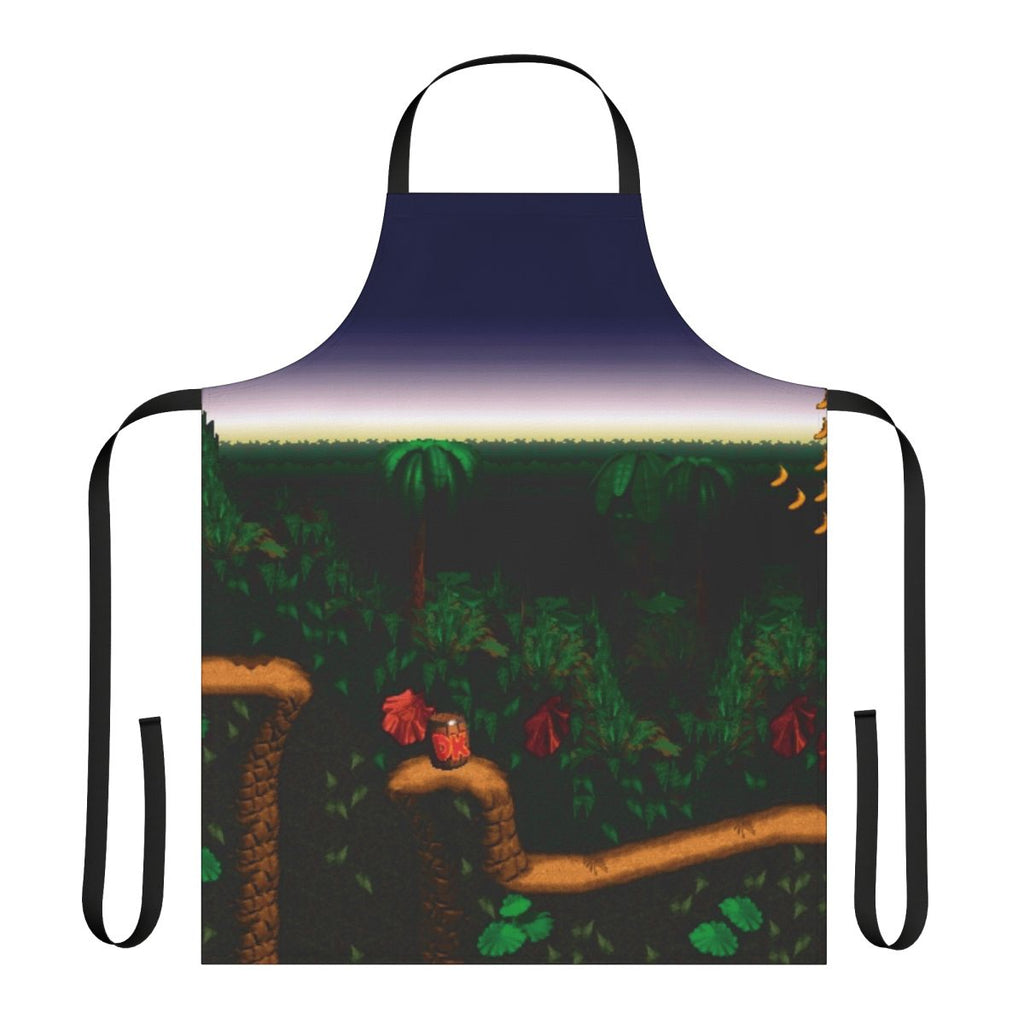 Barrel Cannon Canyon inspired apron for Donkey Kong fans