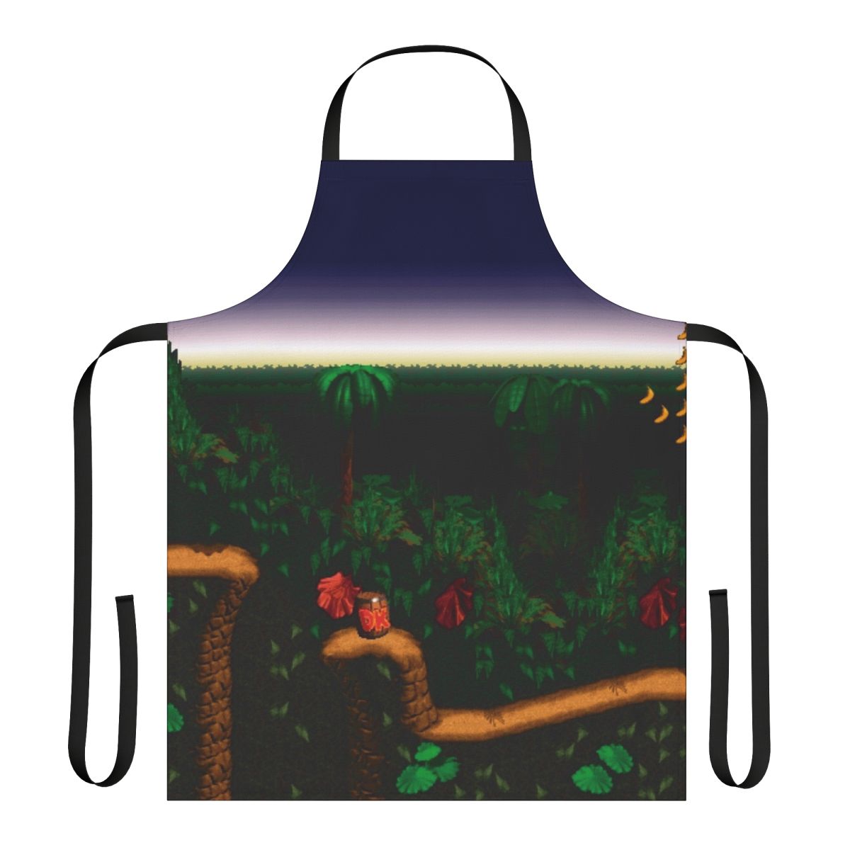 Barrel Cannon Canyon inspired apron for Donkey Kong fans