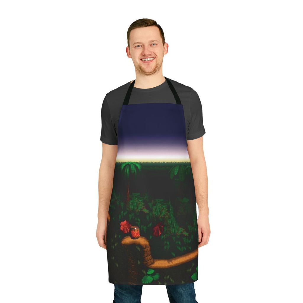 Barrel Cannon Canyon inspired apron for Donkey Kong fans