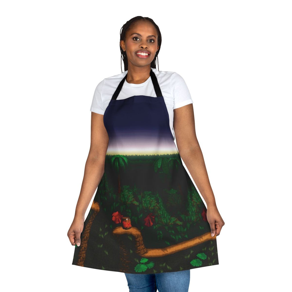 Barrel Cannon Canyon inspired apron for Donkey Kong fans