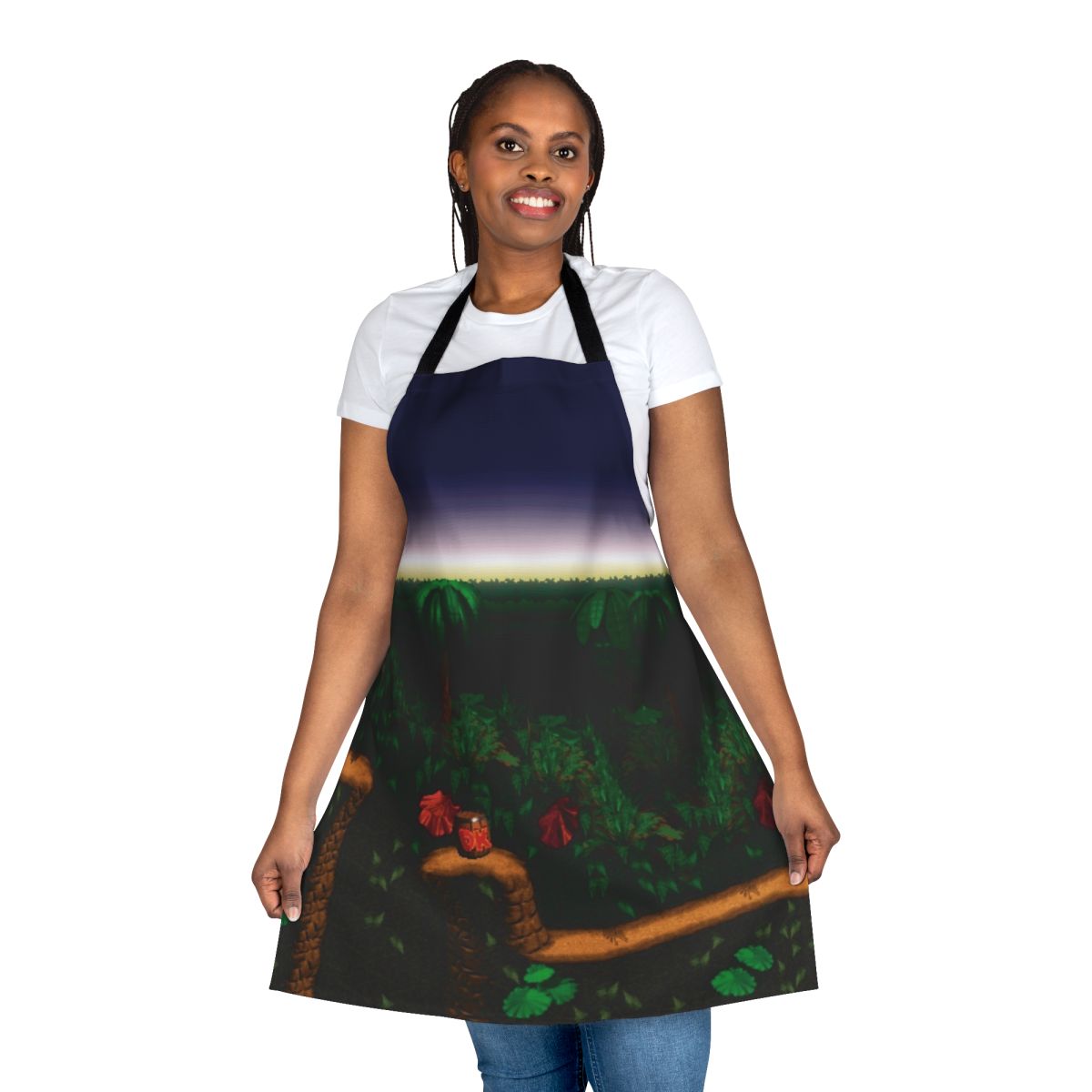 Barrel Cannon Canyon inspired apron for Donkey Kong fans
