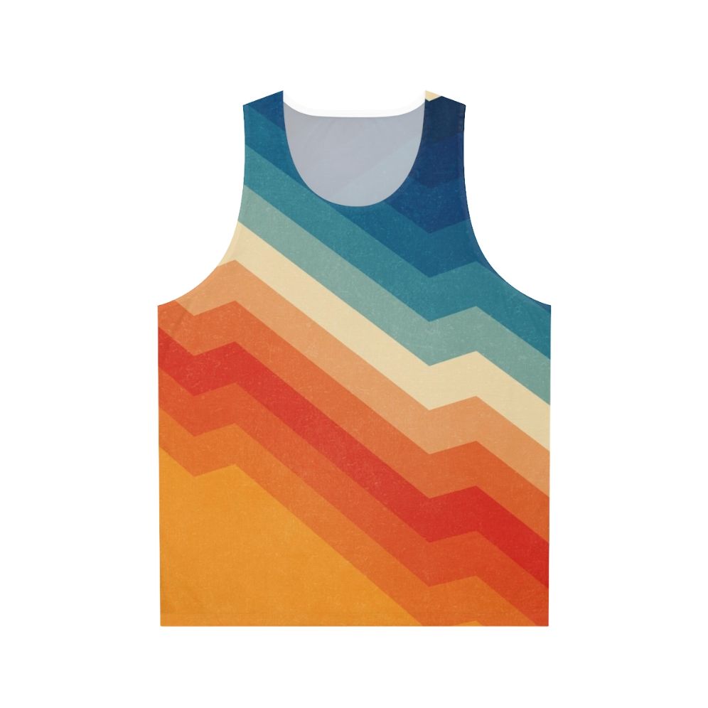 Unisex Barricade tank top with bright geometric abstract pattern