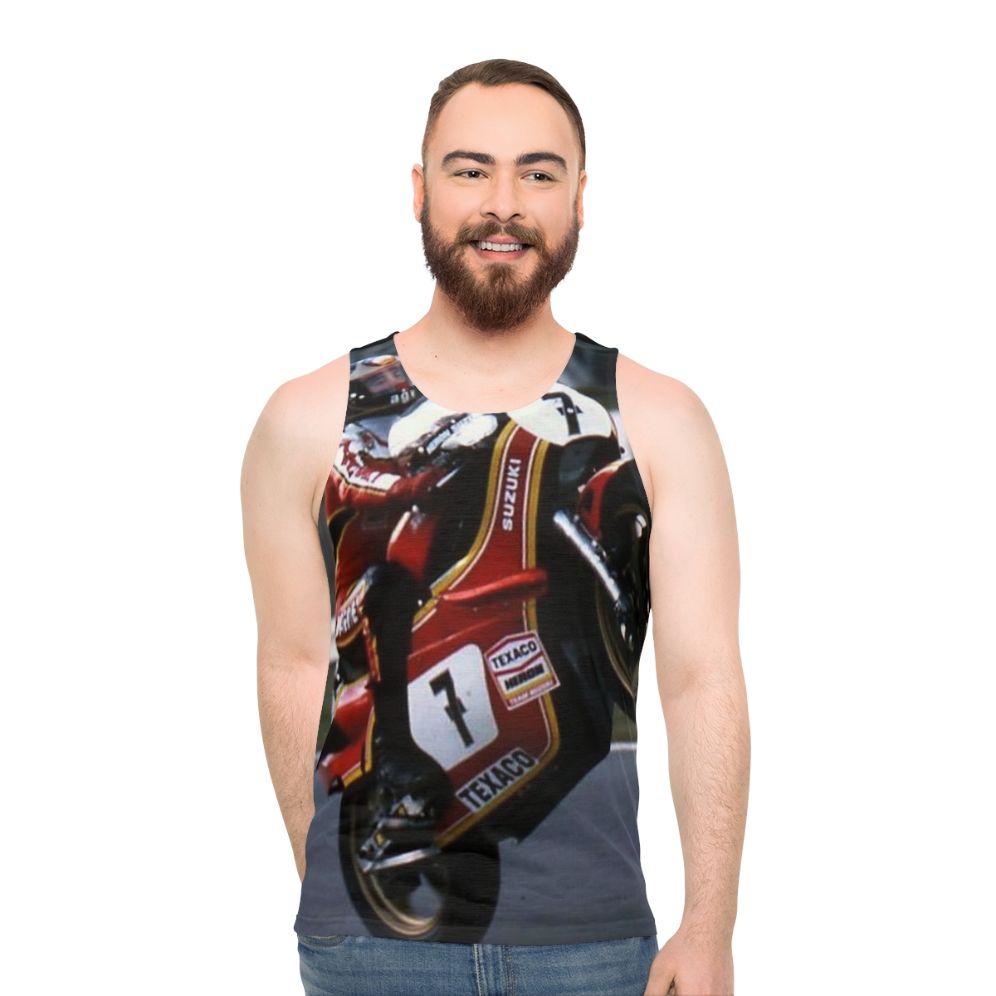 Barry Sheene Unisex Motorcycle Tank Top