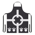 Bartholomew Kuma-inspired anime apron with a dark paw design