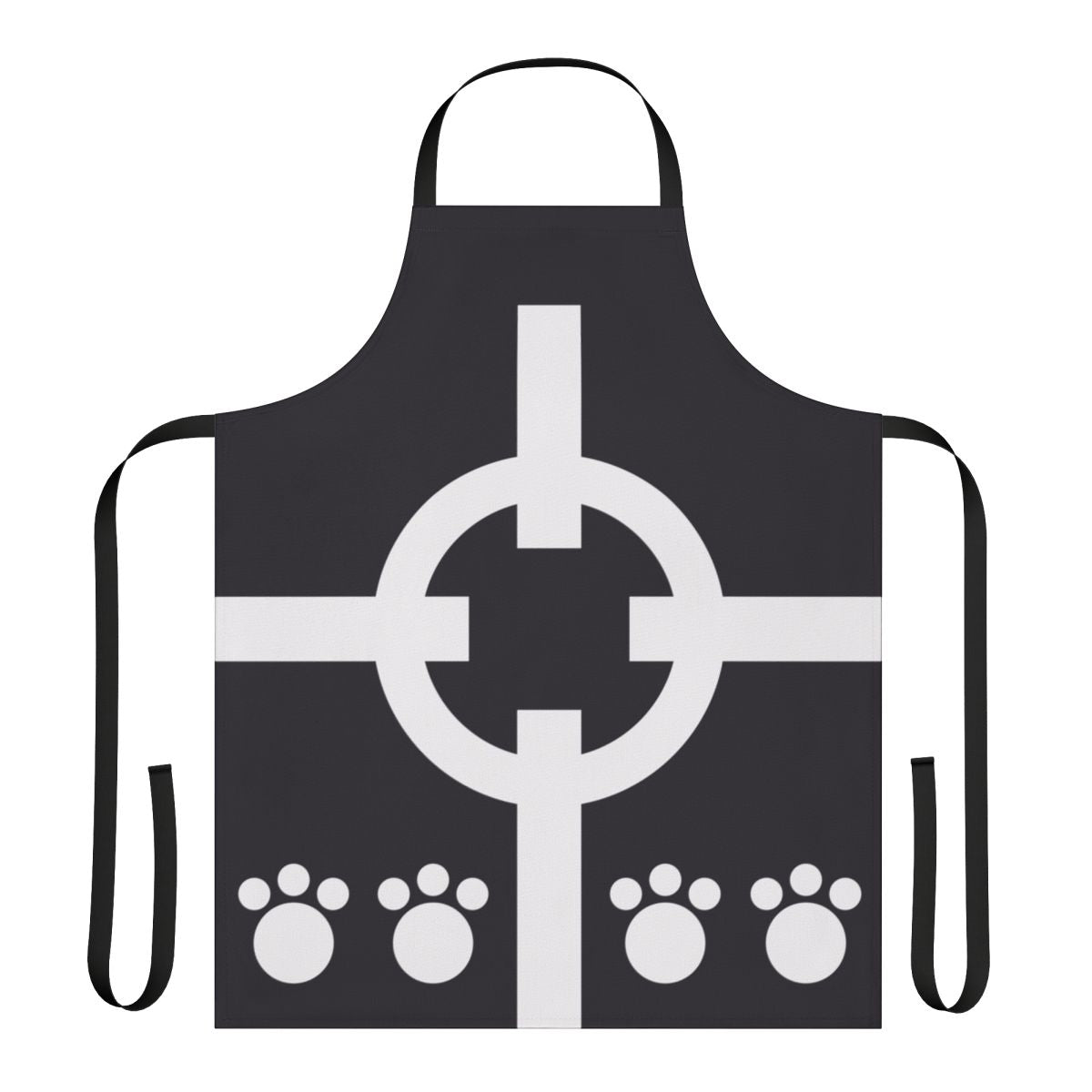 Bartholomew Kuma-inspired anime apron with a dark paw design