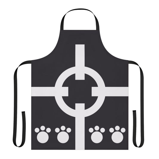 Bartholomew Kuma-inspired anime apron with a dark paw design