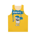 Baseball inspired 1980s punk music tank top