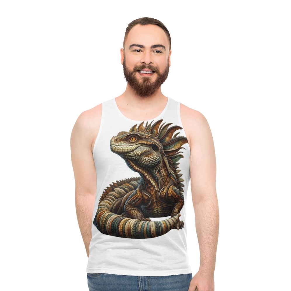Basilisk embroidered unisex tank top