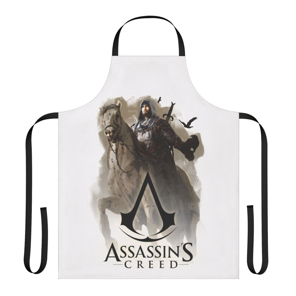 Stylized apron featuring the character Basim Ibn Ishaq from the Assassin's Creed Mirage video game