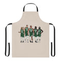 Basketball-themed apron featuring Kristaps Porzingis, Jrue Holiday, Jayson Tatum, and Jaylen Brown