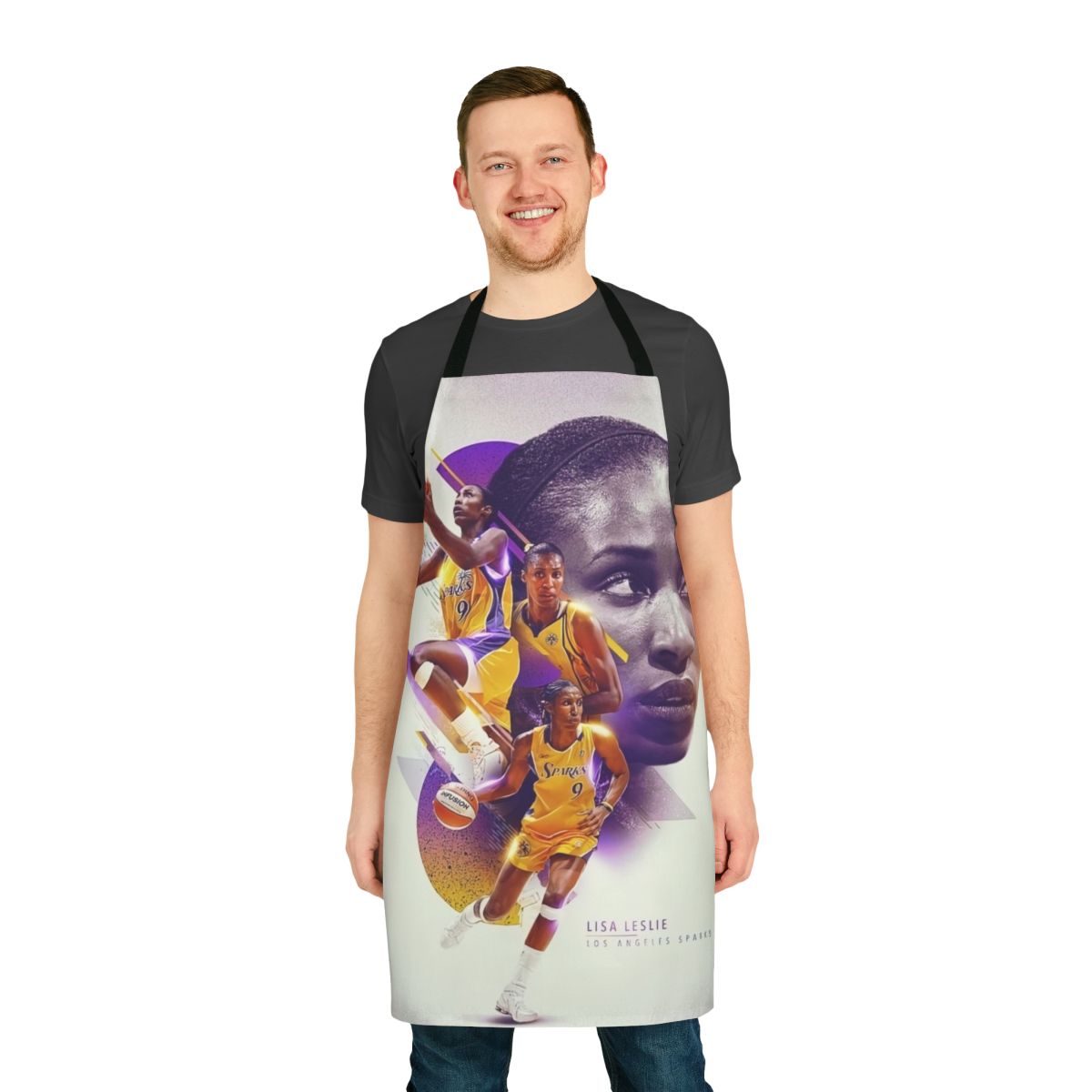 Basketball Inspired Apron with Lisa Leslie Design