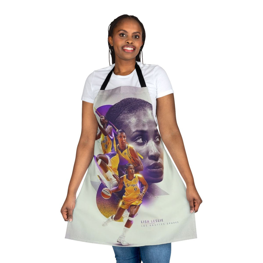 Basketball Inspired Apron with Lisa Leslie Design