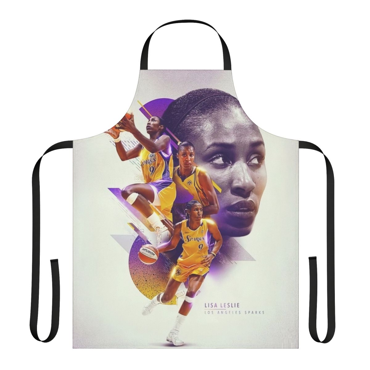 Basketball Inspired Apron with Lisa Leslie Design