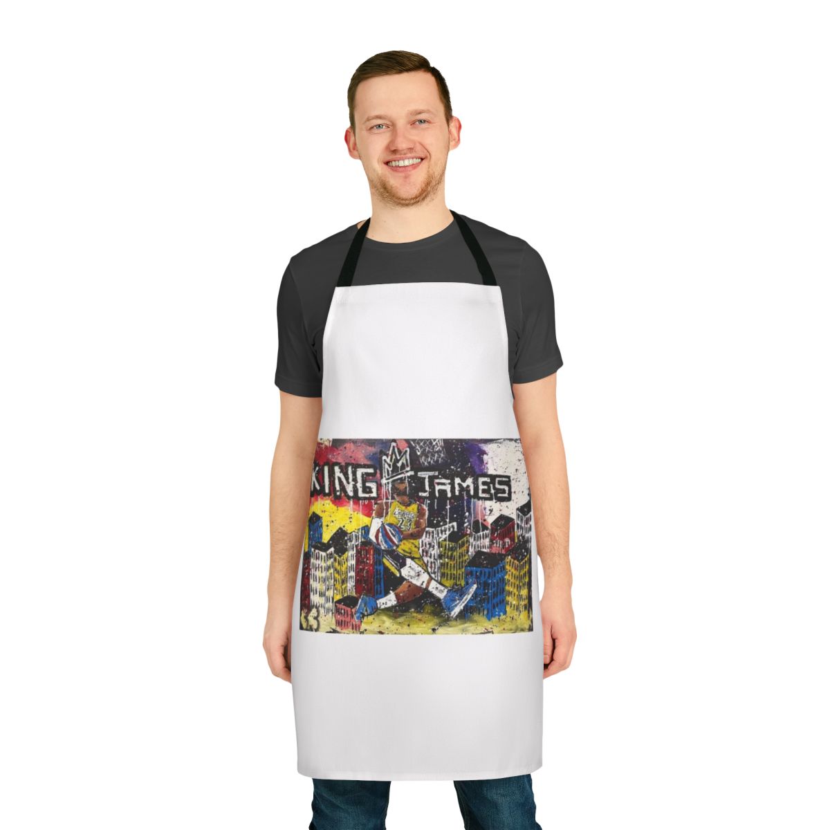 Lebron James Themed Apron with Original Basketball Artwork