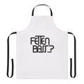 A black apron with the text "Fetten Bass" (German for "Fat Bass") in a typographic design, perfect for bass music fans and DJs.