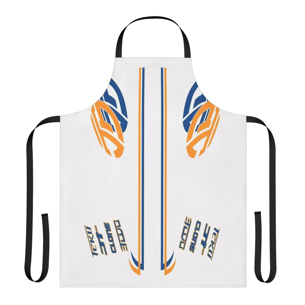 Bassline-inspired apron featuring Hot Wheels Acceleracers branding and graphics