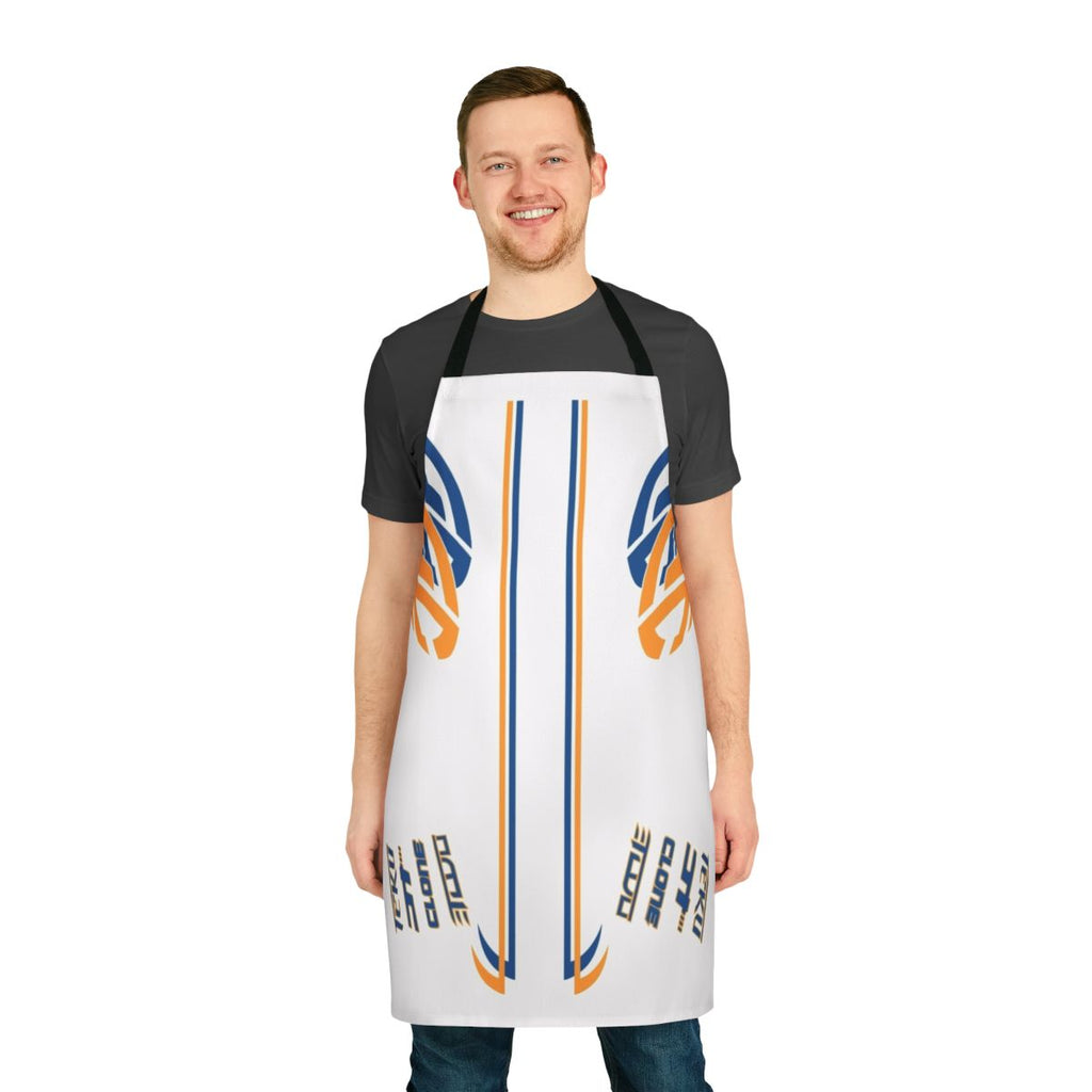Bassline-inspired apron featuring Hot Wheels Acceleracers branding and graphics