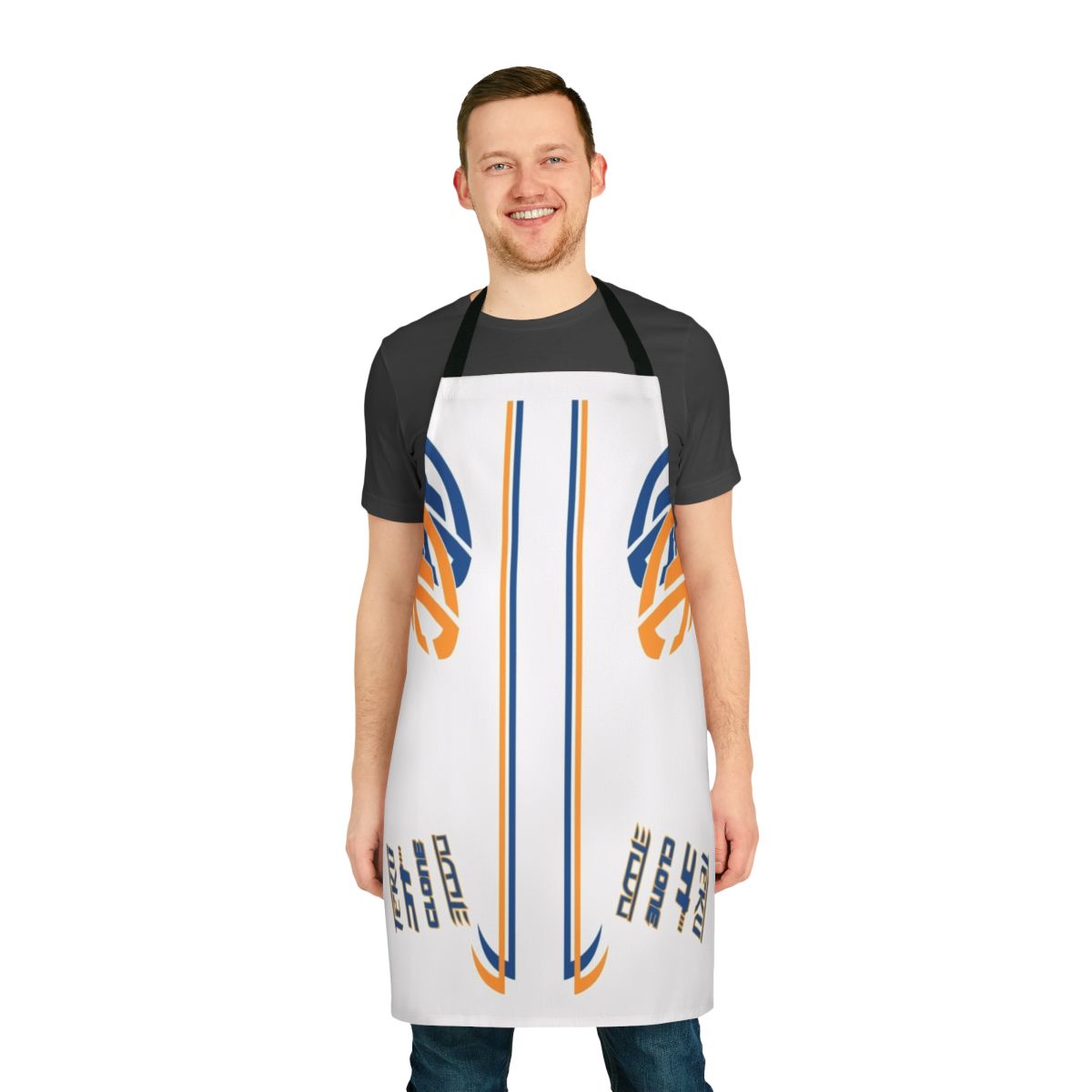 Bassline-inspired apron featuring Hot Wheels Acceleracers branding and graphics