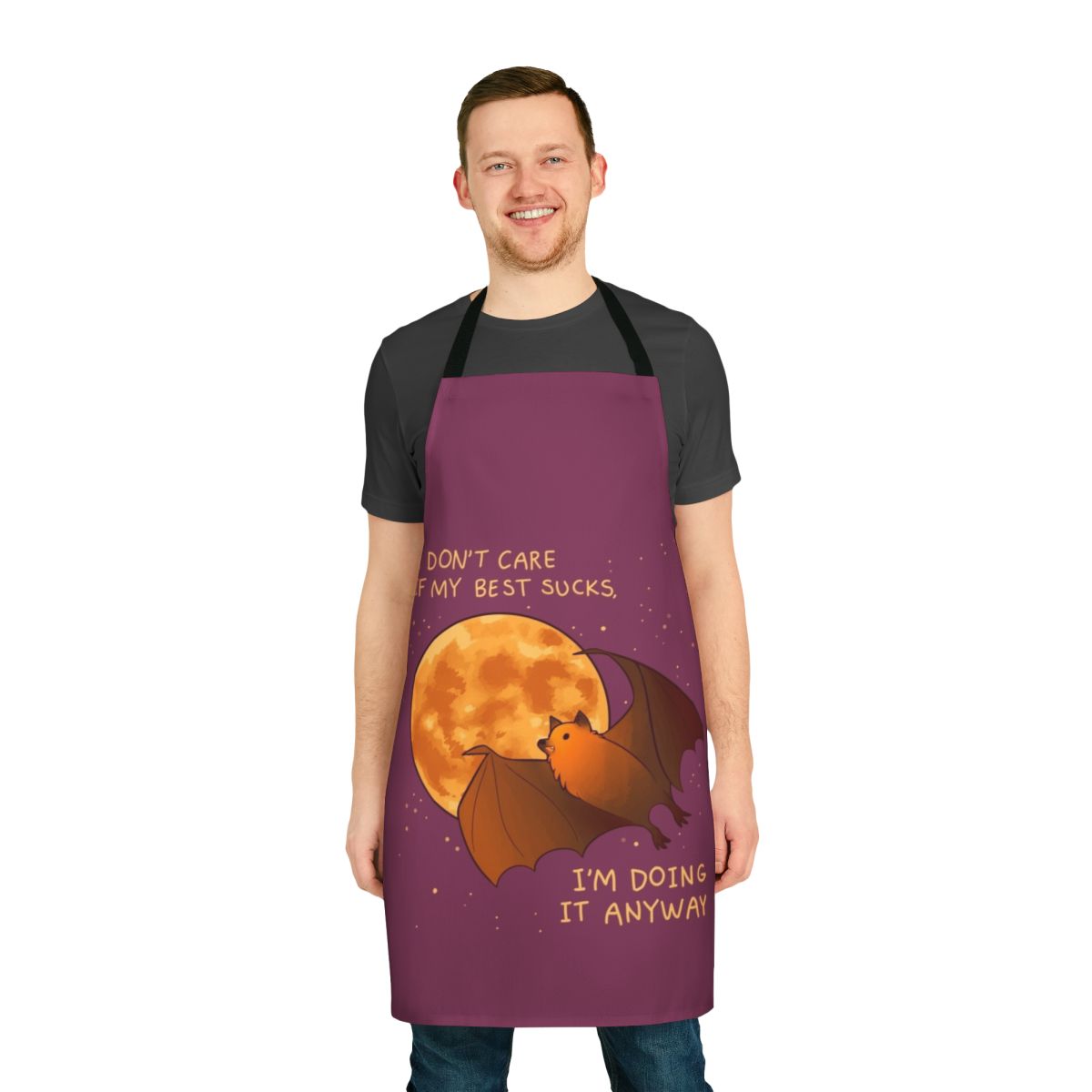 Bat-Inspired Night Sky Apron for Self-Care and Positivity