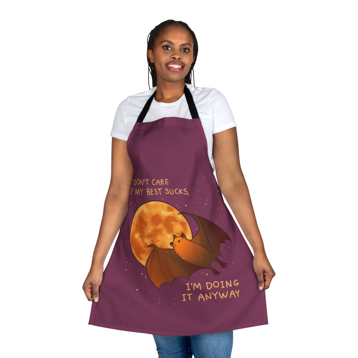 Bat-Inspired Night Sky Apron for Self-Care and Positivity