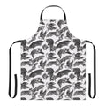 Bat pattern apron with flying bats and nature-inspired design