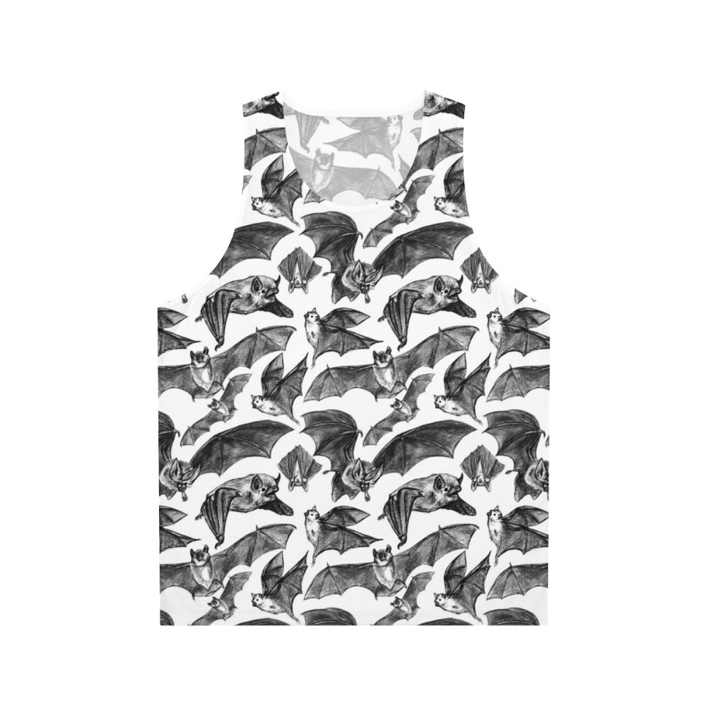 Bat pattern unisex tank top