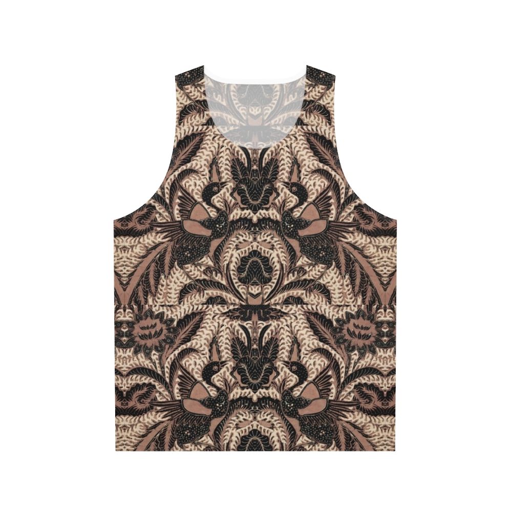 Batik Unisex Tank Top with Bird and Flower Motif